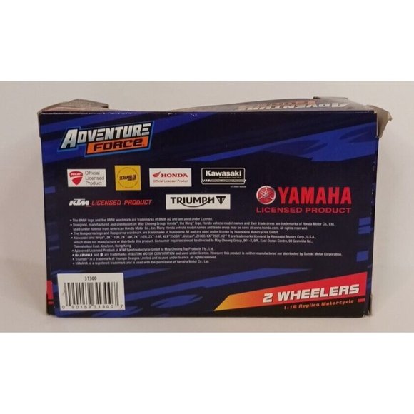 Yamaha Adventure Force Motorcycle Diecast Plastic Two Wheelers 1:18 Scale - Picture 6 of 6